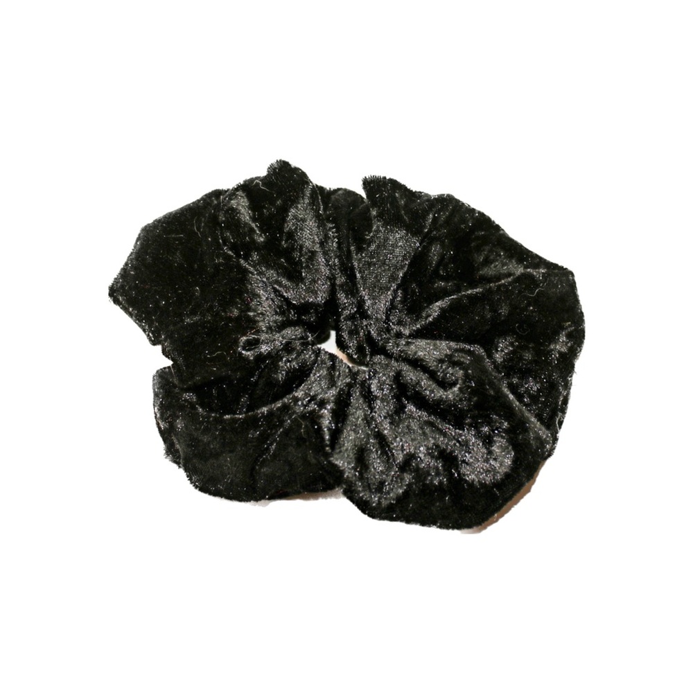 XL Black Crushed Velvet  Scrunchie